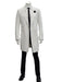 Mens White Velvet Victorian Tailcoat Tuxedo – Three Quarter Length Cutaway Stage And Wedding Jacket