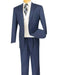 Bold Chalk Pronounce Stripe ~ Pinstripe Blue Men'S 2 Button Striped 1920'S 30'S Fashion Vintage Pattern No Vest Included Fashion Suit