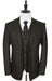 Vintage Suits - Tweed Suit - Herringbone Suits Brown