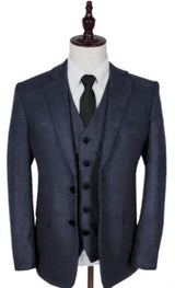 Vintage Suits - Tweed Suit - Herringbone Suits Grey