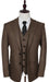 Vintage Suits - Tweed Suits - Herringbone Suit Brown