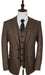 Vintage Suits - Tweed Suits - Herringbone Suit Brown