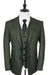 Vintage Suits - Tweed Suits - Herringbone Suit Olive