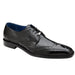 Belvedere Valter Lizard & Crocodile Hornback Tail Dress Shoe, Black