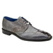 Belvedere Valter Lizard & Crocodile Hornback Dress Shoe in Grey