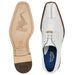Belvedere Valter White Lizard & Crocodile Hornback Tail Men's Dress Shoe