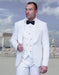 Statement Men's White Velvet Shawl Lapel Tuxedo with Velvet Vest