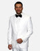 Statement Men's White with White Lapel Vested 100% Wool Tuxedo