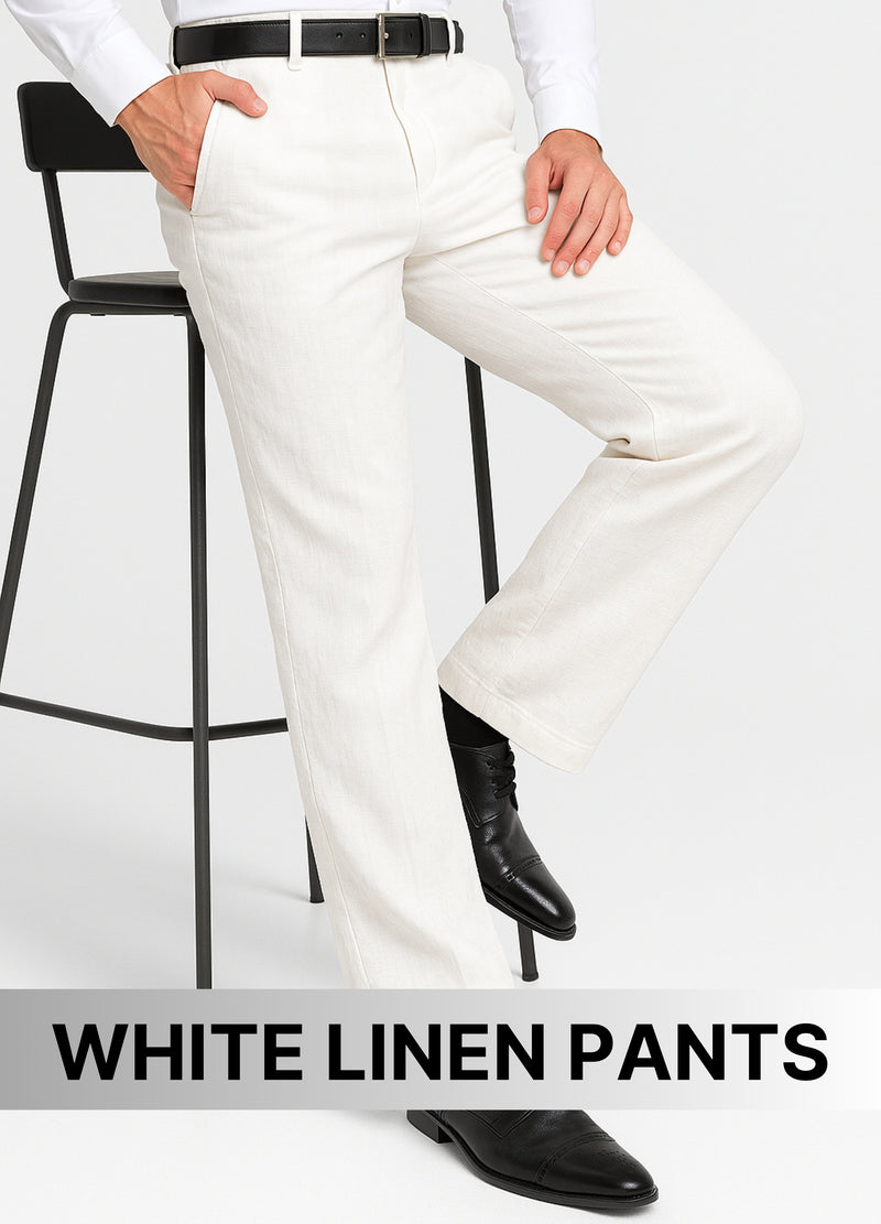 WHITE LINEN PANTS