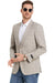 Saco vaquero - Western Sport Coat - Western Blazer- Men's Slim Fit Business Casual Summer Windowpane Plaid Suit In Light Tan