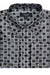 Men's Fancy French Cuff Long Sleeve Dress Shirt in Black Windowpane Plaid