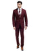 WTXVelvet2BV  Men's Burgundy ~ Maroon Suit  Velvet  Men's blazer Jacket & Pants (Matching)