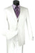 Mens Vested Slim Fit Wool Feel Suit in White