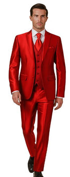 Sateen Flashy Suit - Red