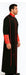 Men'S Black/Red Big & Tall Church Cross Accent Robe With Stole Mandarin Suits