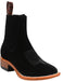 Mens Black Suede Boots - Square Toe