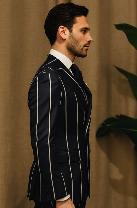 Gangster Pinstripe Double-Breasted Suit
