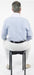 Men'S White Single Pleat Dress Pants Unhemmed Unfinished Bottom