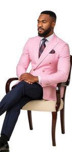 Light Pink Double Breasted Sport Coat