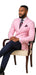 Slim Fitted Cut Mens Double Breasted Blazer - Light Pink Double Breasted Sport Coat