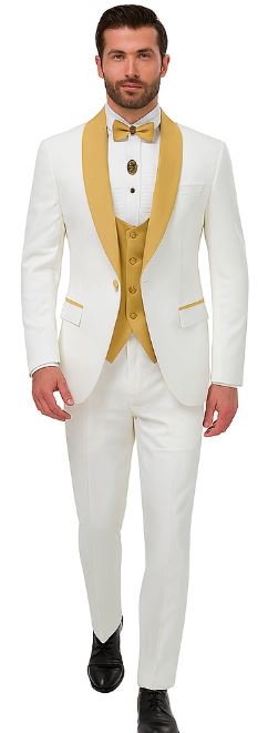 White and Gold Suit