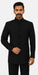Black 8 Button Mandarin banded collar Nehru Style Suit