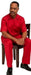 Mens Linen Walking Suit - Red Summer Outfit - Mens Linen Suit