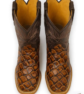 Pair of brown leather cowboy boots
