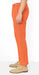 Linen Flat Front Pants Tangy Orange