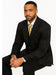 Men'S Fashion 3 Piece Paisley Printed Fashion Suit Wide Leg Pants Black & Dark Brown Blazer Looking