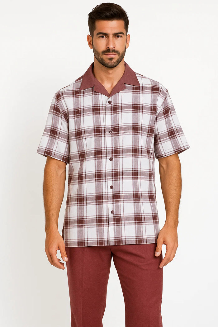  Walking Suit- Burgundy