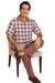 Mens 2pc Walking Suit Short Sleeve Casual Shirt and Pants Burgundy