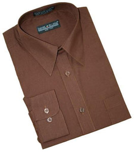Wedding Shirts For Groom - Groomsmen Dress Shirt Chocolate Brown