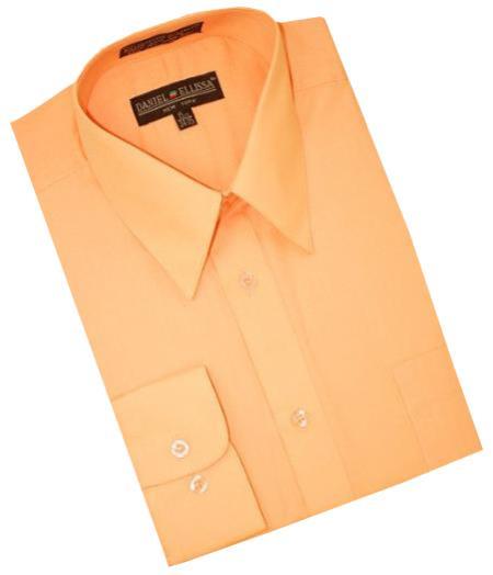 peach color dress shirt for men Bradford Italian Linen Shirt in Peach - M
