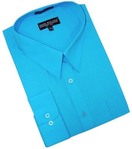 aqua green mens dress shirt Men's Premium Stretch Dress Shirt