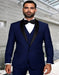 Blue Prom Suit - Blue Homecoming Outfits For Guys Wedding Tuxedo in Sapphire Blue and Black