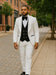 Wedding Tuxedo - Groom Suit - White and Black Prom Suit