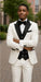 Wedding Tuxedo - Groom Suit - White and Black Prom Suit