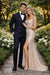 Indigo Shiny Tuxedo Vested Suit - Sateen Sharkskin Fabric Groom Suit