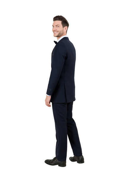 Western Suit - Trajes Para Hombres - Cowboy Formal Attire - Trajes De Novio - Slim Fit Western Navy