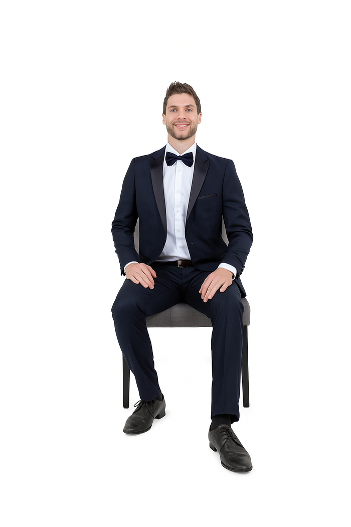 Western Suit - Trajes Para Hombres - Cowboy Formal Attire - Trajes De Novio - Slim Fit Western Navy