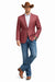 Saco vaquero - Western Sport Coat - Western Blazer  - Men's Two Button Regular Fit Windowpane Mauve Plaid Sport Coat Blazer
