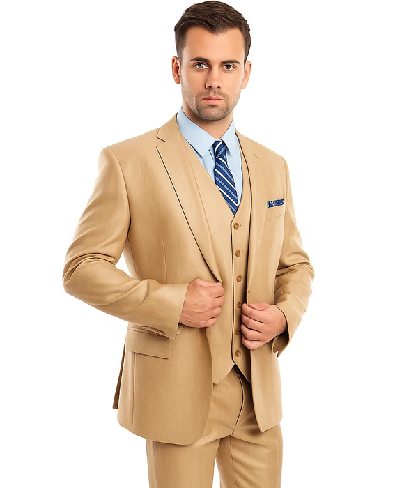 Cheap Plus Size Mens Wheat Suit For Big Men Online - Big and Tall Sizes