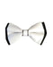 Men's White/Black Polyester Satin dual colors classic Bowtie  - Men's Neck Ties - Mens Dress Tie - Trendy Mens Ties