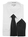 Men'S 100% Cotton White Lay Down Collar 3/4 Pleats Dress Tuxedo Shirt