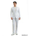 White Linen Suit For Summer - Collarless Blazer and Pants Collarless Lapel - No Lapel Casual!