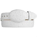 Cinto De Avestruz - Cinto Vaquero White Ostrich Print (Imitation) Western Style Leather Belt
