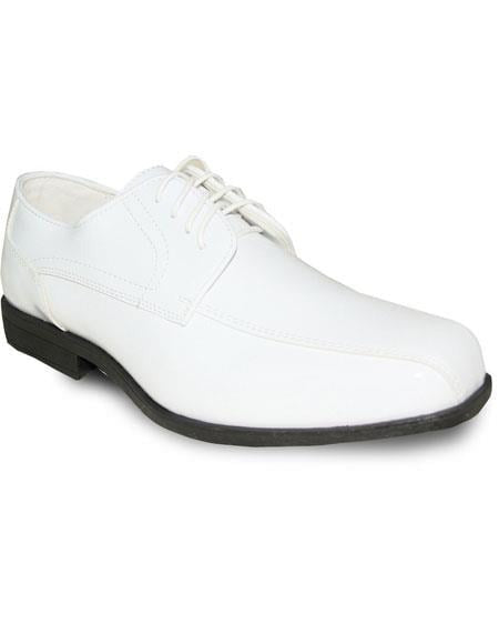Men's Oxford Tuxedo White Patent Formal for Men's Prom Shoe & Wedding Lace Up Dress Oxfords Tuxedo Men's Shoe For Men Perfect for Wedding - Men's Shiny Shoe