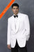 One Button Style With Shawl Collar + Free Bowtie Men'S Snow White Color Dinner Jacket
