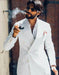 White Suit - Double Breasted Suit - Mens Linen Suit